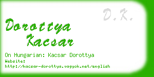 dorottya kacsar business card